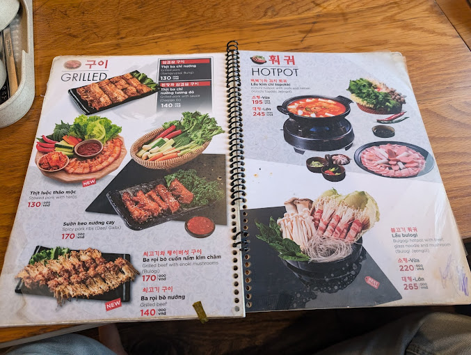 Menu Busan Korean Food Lê Văn Duyệt