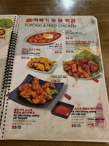 Menu Busan Korean Food Phan Văn Trị